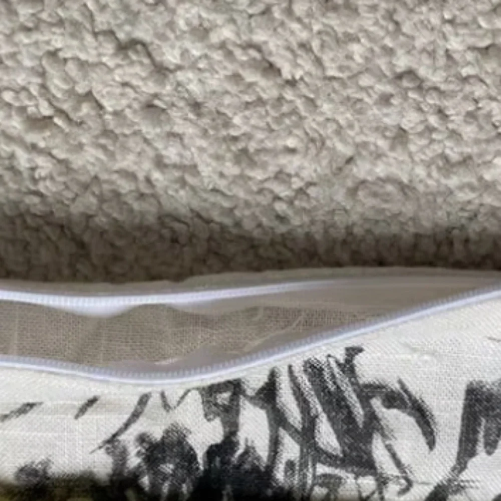 Black on cream bike themed pillow cover